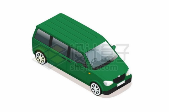 绿色的七座SUV小汽车7463274矢量图片免抠素材