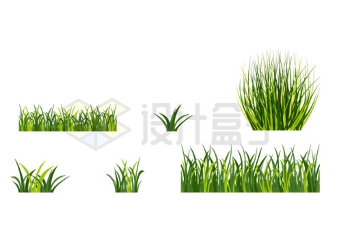 各种绿色草丛装饰5217169矢量图片免抠素材