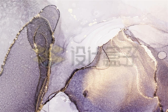 金色线条金粉装饰的抽象紫色大理石纹理背景4593239矢量图片免抠素材