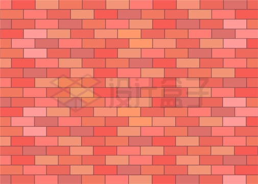 红色橙色砖墙纹理背景图案4338572矢量图片免抠素材