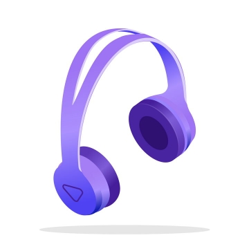 紫色的头戴式耳机图片免抠素材