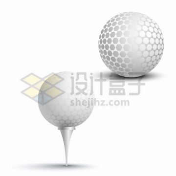 高尔夫球和球座体育运动球类png图片素材