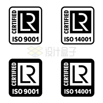 4款ISO9001和14001认证图标3176751矢量图片免抠素材
