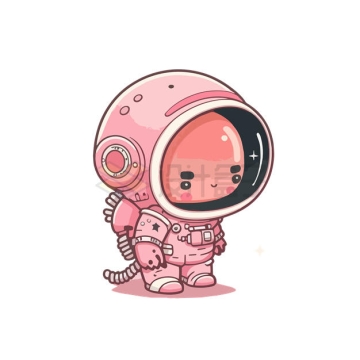 超可爱的粉色卡通宇航员6974053矢量图片免抠素材