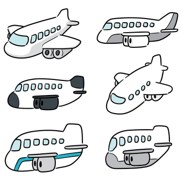 6款超可爱卡通飞机图片免抠素材