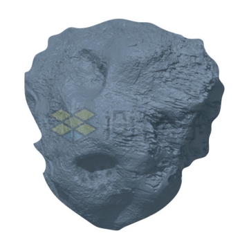 一颗石质小行星黑色陨石3D渲染图1498228矢量图片免抠素材