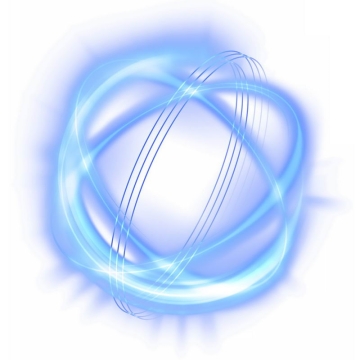 蓝色光芒光晕光圈发光抽象光球效果4972936免抠图片素材