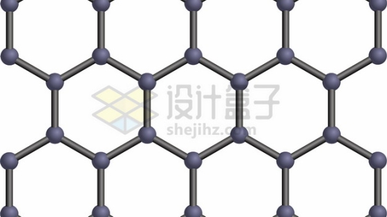 石墨烯薄膜分子结构图细节png图片素材