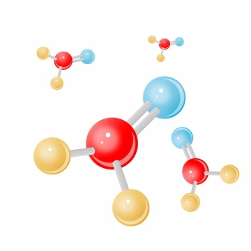 彩色分子结构模型397546AI矢量图片素材