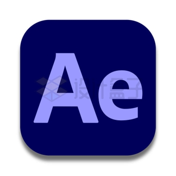带阴影Adobe After Effects（Ae）图形视频处理软件图标8890394矢量图片免抠素材