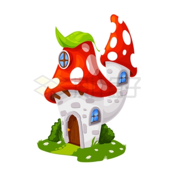 童话故事中的蘑菇状卡通小房子房屋8916431矢量图片免抠素材