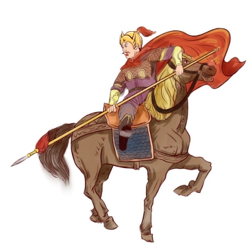 古代骑马厮杀的将领岳飞戚继光等民族英雄骑兵4487382图片免抠素材