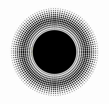 黑色圆点组成的圆形标题框文本框png图片素材