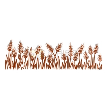 手绘风格金色的小麦麦穗6019699矢量图片免抠素材