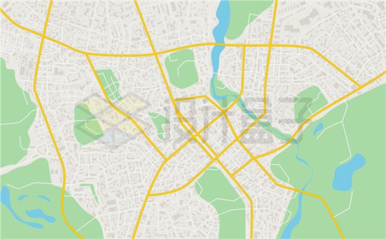 空白的特大型城市地图8509009矢量图片免抠素材