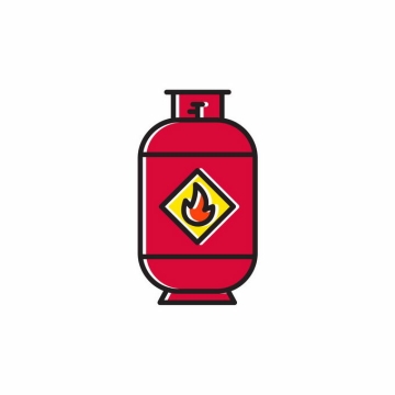 红色卡通风格煤气罐液化气罐燃气罐煤气瓶2929265矢量图片免抠素材