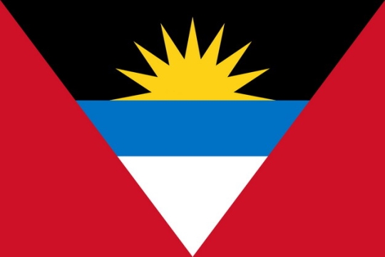 标准版安提瓜和巴布达国旗图片素材