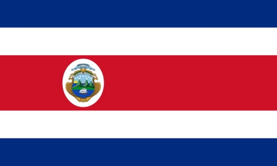 标准版哥斯达黎加国旗图片素材