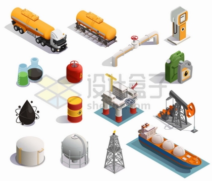 油罐车天然气管道磕头机LNG液化天然气船石油工业png图片素材