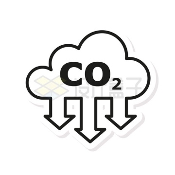 二氧化碳排放图标3429707矢量图片免抠素材下载