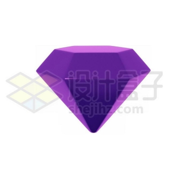 一颗卡通紫色钻石3D模型2662089PSD免抠图片素材