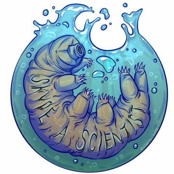 蓝色水滴中的水熊虫缓步动物523260png图片素材
