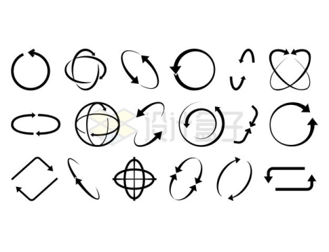 各种循环箭头图标图案3270521矢量图片免抠素材