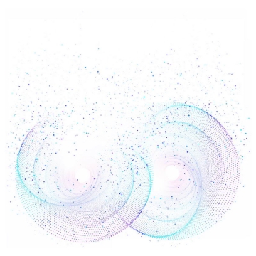 蓝色紫色螺旋光点发光效果抽象图案5672615免抠图片素材