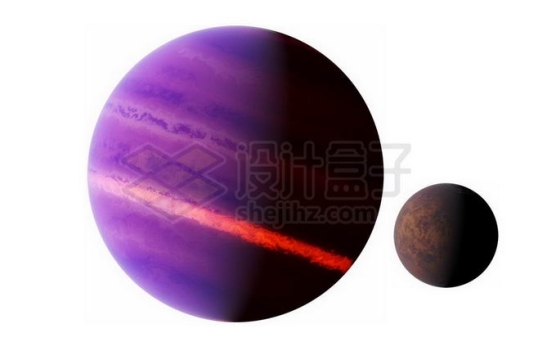 紫色的褐矮星和系外行星png免抠高清图片素材