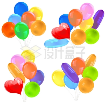 4款彩色气球8685765矢量图片免抠素材