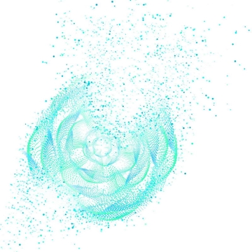天蓝色螺旋光点发光效果抽象图案7986369免抠图片素材