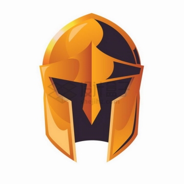 橙色的古罗马战士的头盔png图片免抠矢量素材