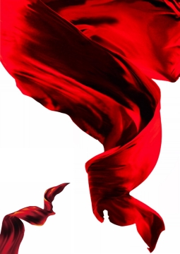 飘扬的大红色绸缎面丝绸红旗装饰4120987png图片素材