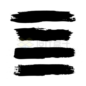 黑色毛笔涂鸦风格短线条文本框标题框背景框2287000矢量图片免抠素材