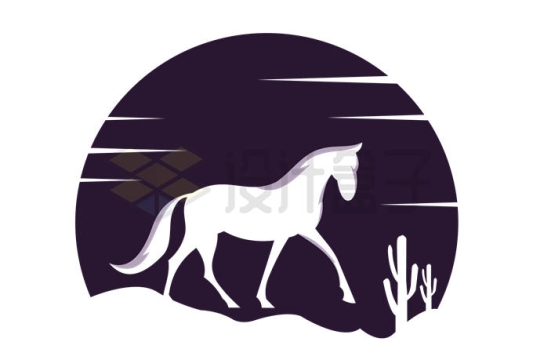 一匹骏马logo设计方案4868426矢量图片免抠素材