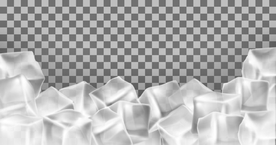 堆放在一起的冰块立方体图片免抠矢量素材