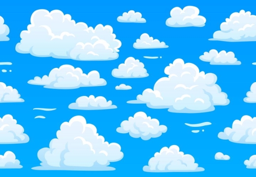 卡通漫画风格白云云朵云彩图片免抠矢量素材