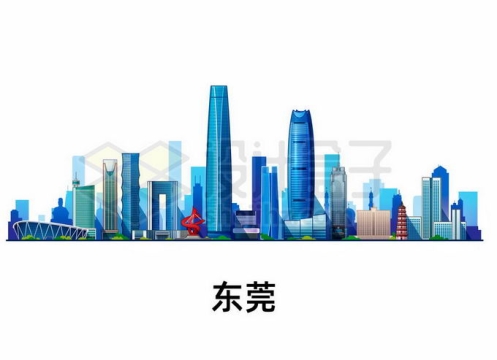 东莞城市地标建筑高楼大厦地平线3895951矢量图片免抠素材