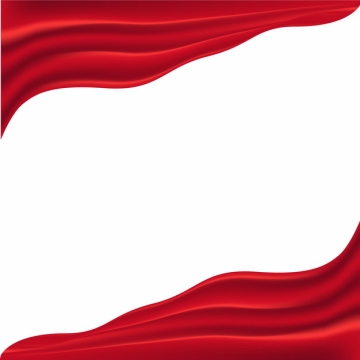 对角线的飘扬的红色绸缎面丝绸红旗装饰524877png图片素材