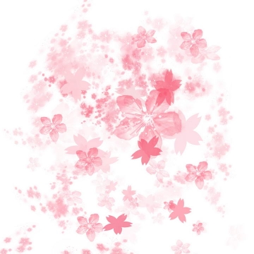 水彩画风格的唯美粉色花瓣图片免抠装饰素材