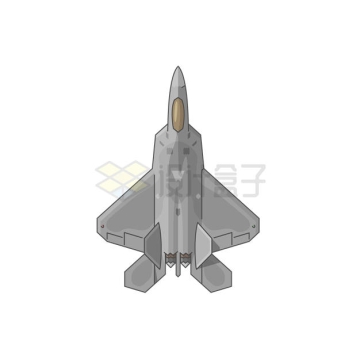 卡通风格F22隐形战斗机顶视图3547878矢量图片免抠素材