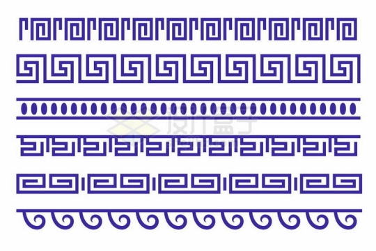  6 types of zigzag pattern wavy pattern border separation line 3574661 vector picture cut free material