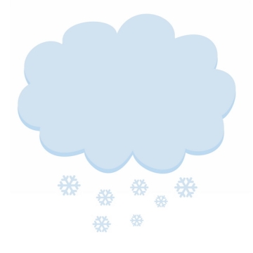蓝色云朵下雪对话框文本框888883PSD图片免抠素材