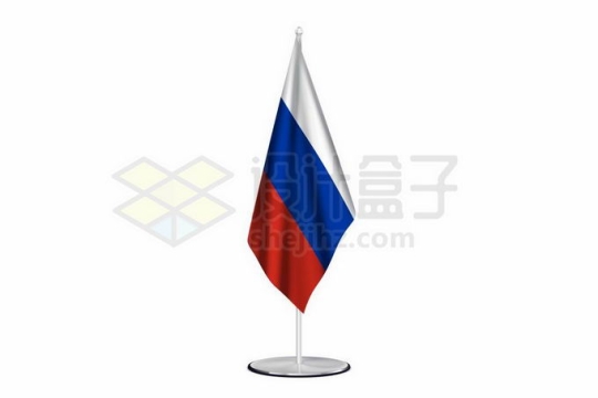 落地俄罗斯国旗带杆桌面摆件5911403矢量图片免抠素材