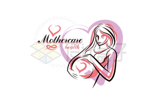手绘涂鸦风格孕妇怀孕月子中心月嫂公司logo标志设计方案2688608矢量图片免抠素材