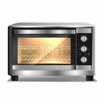 一台工作中的电动烤箱电热烤箱7481220矢量图片免抠素材
