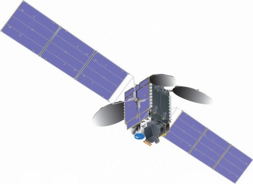 展开了太阳能电池板的人造卫星png图片免抠素材
