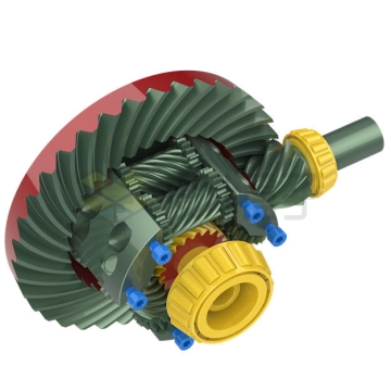 彩色传动齿轮螺旋伞齿轮3D模型3921884PSD免抠图片素材