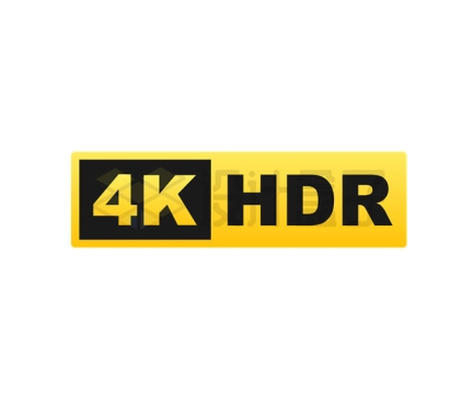 金色4K分辨率高清视频HDR显示技术标志5207816矢量图片免抠素材