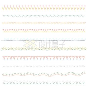  10 kinds of parting line decoration 2900604 vector picture free material